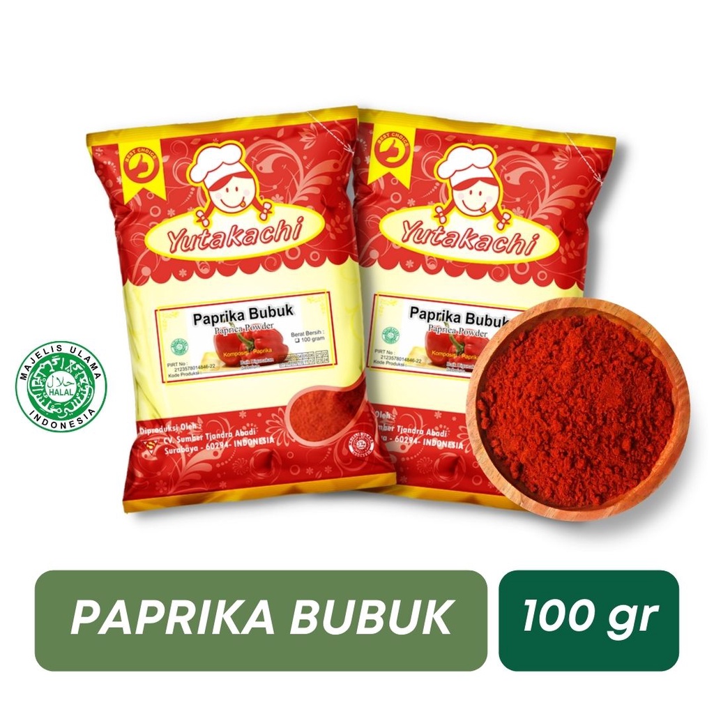 PAKET HEMAT BUMBU REMPAH YUTAKACHI (Paprika Bubuk (1) + Cabe Bubuk Super (2))