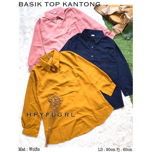 1KG isi 7pcs | KEMEJA SAKU POLOS / KEMEJA POLOS SAKU