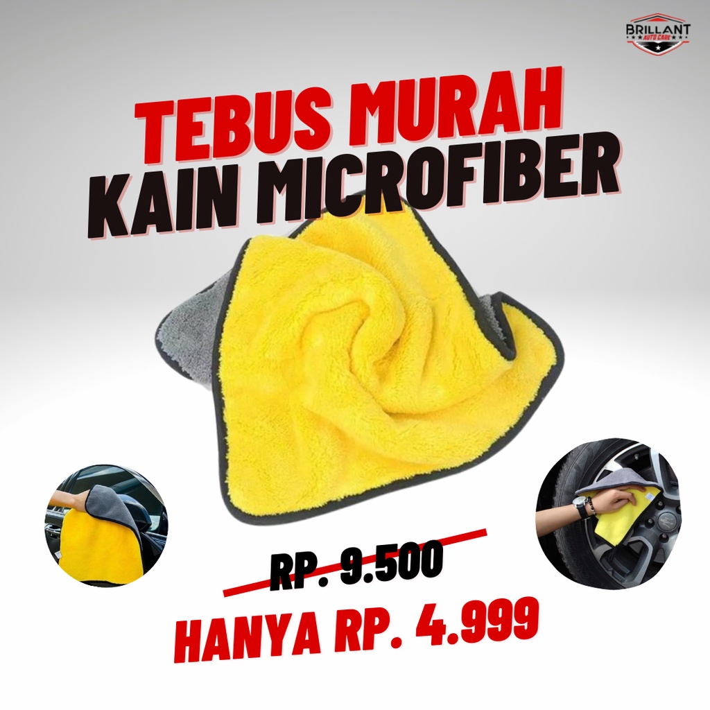 Kain Microfiber 30x30 cm | Kain Khusus Perawatan Kendaraan | Kain Halus Menyerap | Kain Lap Serbaguna | Kain Lap Mobil | Kain Lap Kaca Mobil | Kain Lap Interior Mobil