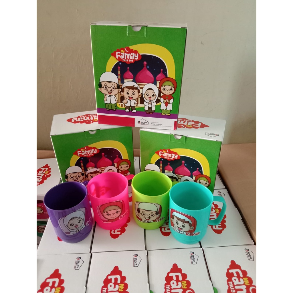 Set Mug Family / Mug Family Isi 4 Pcs + Boxs / Mug Family