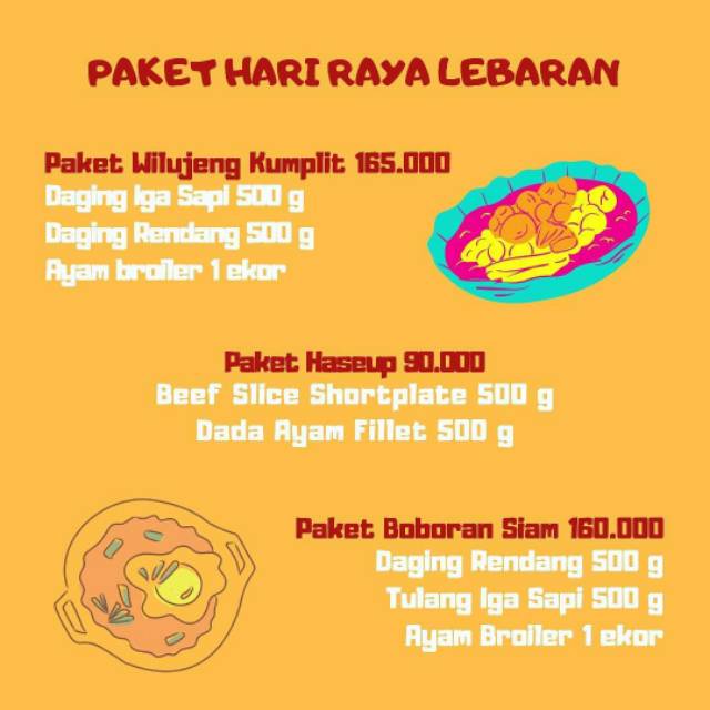 

Paket Daging Lebaran Komplit 1kg, 2kg