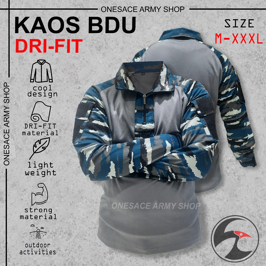 TURUN HARGA!!! Kaos BDU Drifit Tactical Jersey Dryfit Kombinasi Loreng Terlaris kaos BdU loreng lengan panjang / kaos pria panjang / bdu dryfit