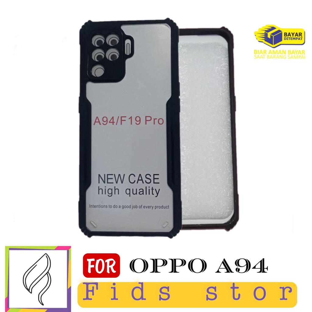 PROMO Case OPPO A94 4G Case Simple Transparent Soft Acrylic Case Armor Prigen Fusion Dengan Protek Camera