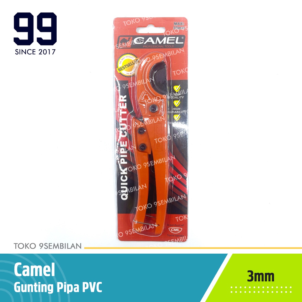 Camel Gunting Pipa PVC 33mm Pipe Cutter Potong Pipa Paralon Hose 33 mm
