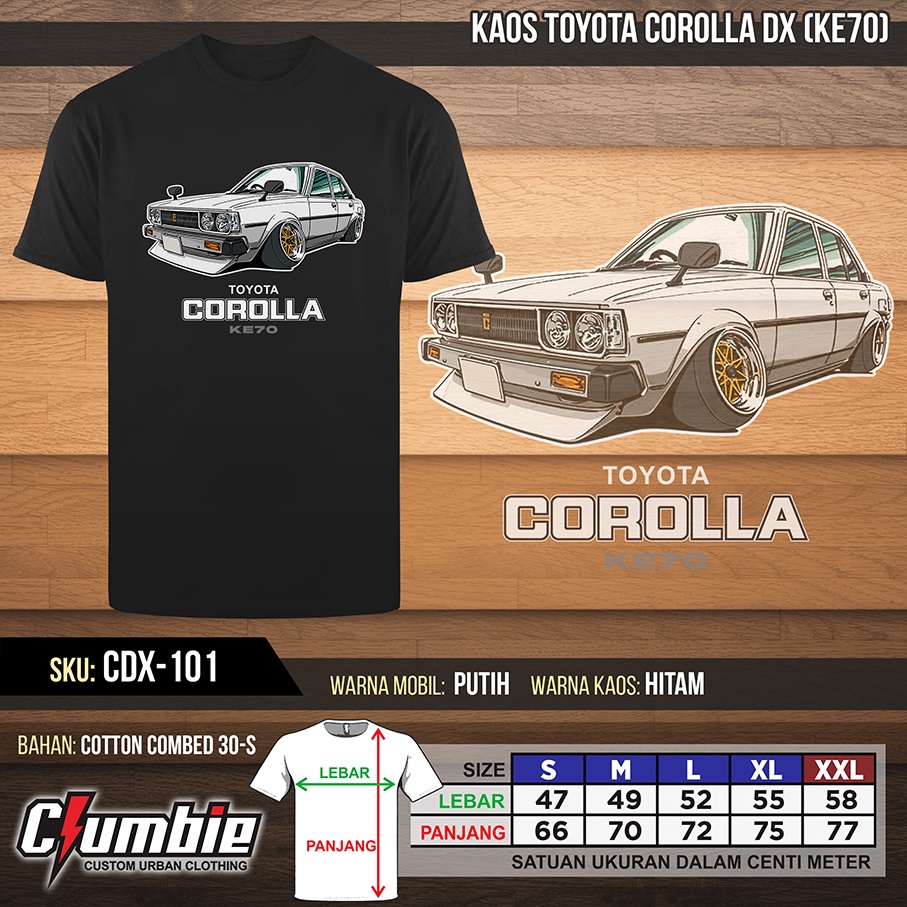 Kaos TOYOTA COROLLA DX (PUTIH)