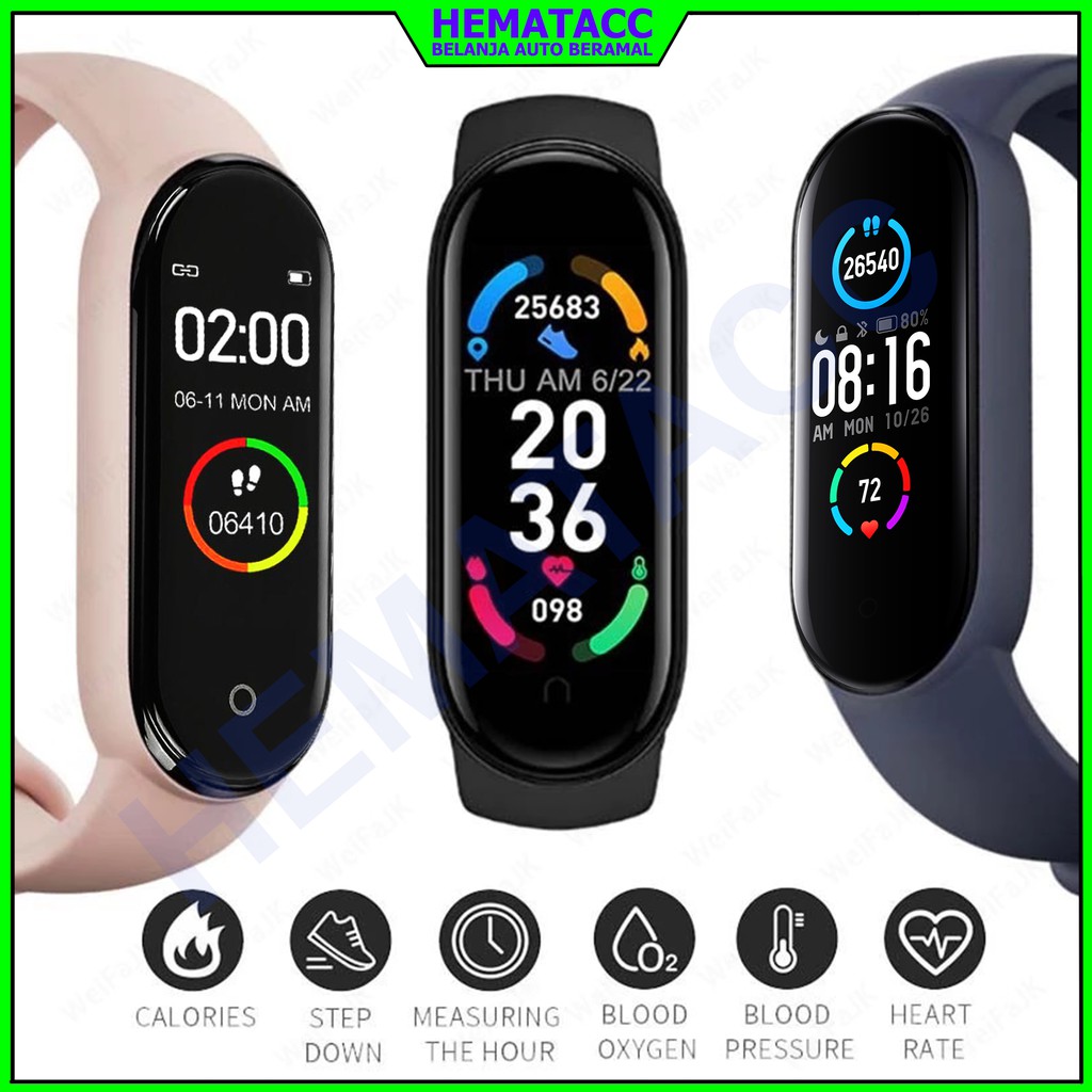 Smartwatch M7 / M6 / M5 Anti Air IP66 Jam Tangan Kesehatan &amp; Olahraga Hematacc