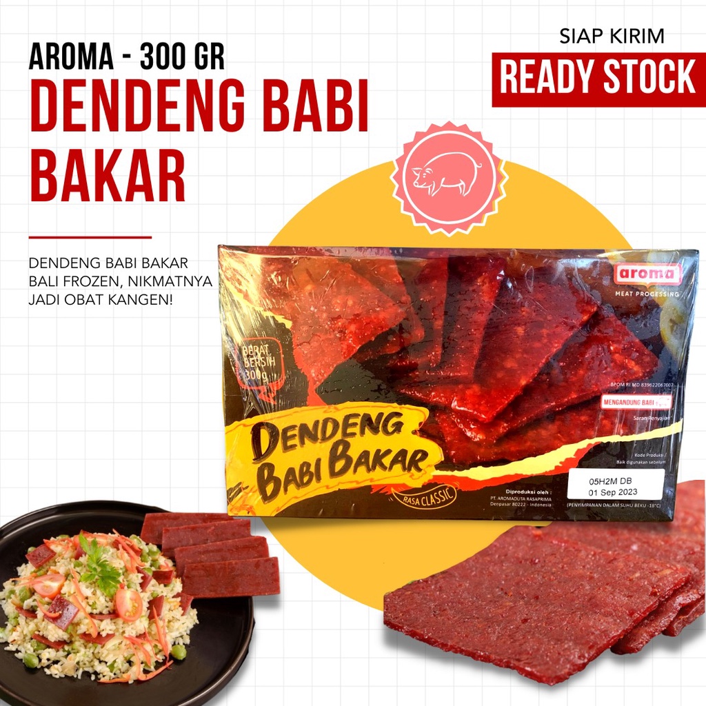 

AROMA - Dendeng Babi Bakar Bali Frozen - 300 gr (SIAP GROSIR)