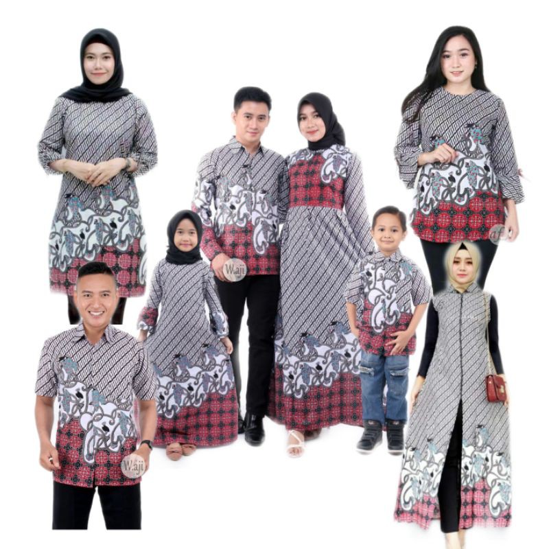 Setelan Batik Gamis Keluarga | FAMILY COUPLE | COUPLE KELUARGA || GAMIS COUPLE BAJU MUSLIM CAUPLE SARIMBIT | MORENA