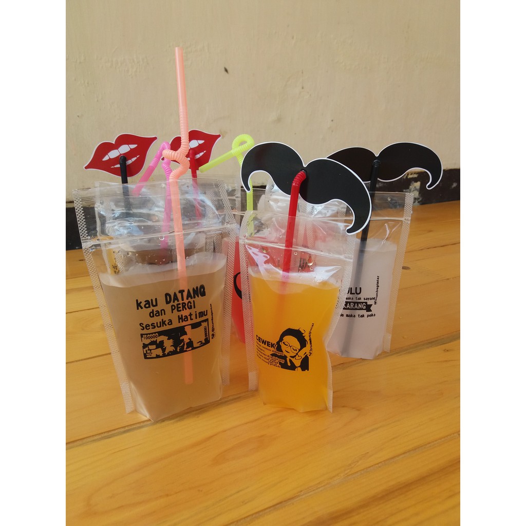 Standing Pouch Sablon Kata Kata Unik Kekinian 250ml Shopee Indonesia