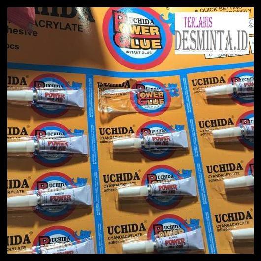 

Tyegtrs- Power Glue Uchida 1 Lembar 12 Pcs Instant Lem Kayu Plastik Besi Murah R676Ydt8-