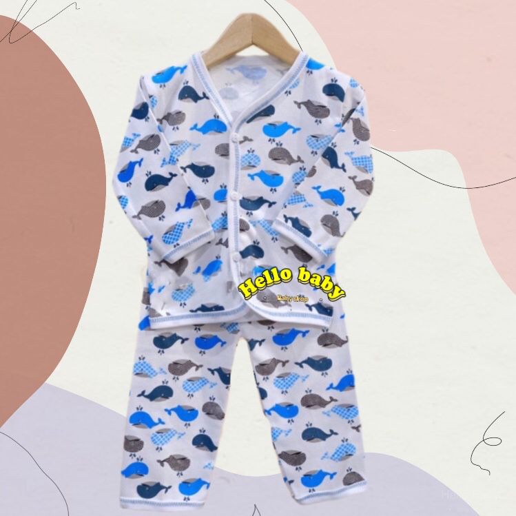 SETELAN BAJU BAYI PANJANG MOTIF 0 - 6 BULAN SNI SAFFENDA