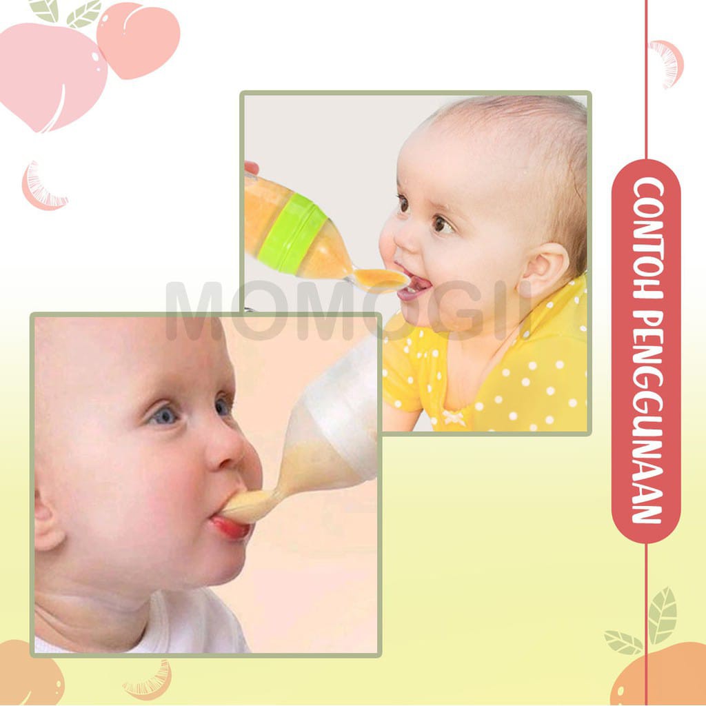 Botol Sendok Makan MPASI Bayi Silicone  90 ml