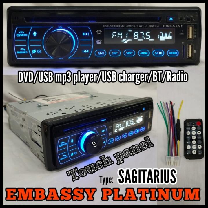 Dvd Mobil Embassy Dvd Usb Sd Radio Baca Kaset Bandel Tahan Panas