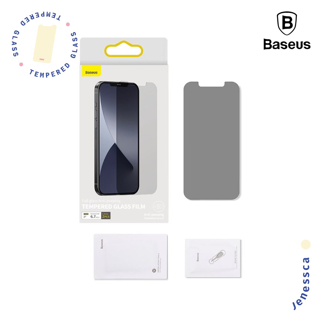 Baseus iPhone 12 Mini/12/Pro/12 Pro Max Tempered Glass Anti Spy