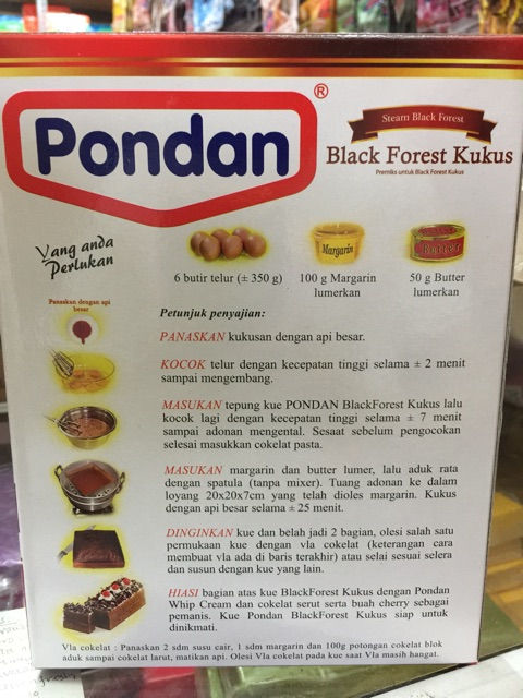 Pondan Black Forest Kukus 400 Gram