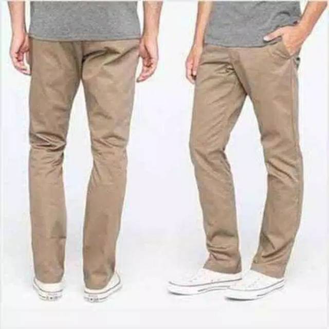 POPULER Celana Chino Bahan Adem Nyaman Cocok Buat Musim Dingin GAYA COWOK POLO KASUAL Size Abu Khaki