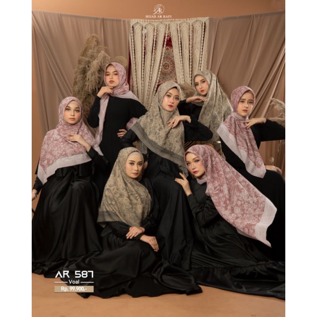 Ar 587 | Arrafi 587 | segiempat arrafi motif voal jumbo