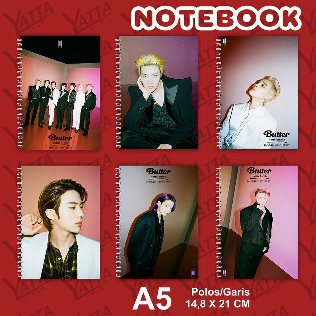 

Notebook KPOP BTS Butter Single Album Ukuran A5 14,6 cm x 21 cm Seri 3