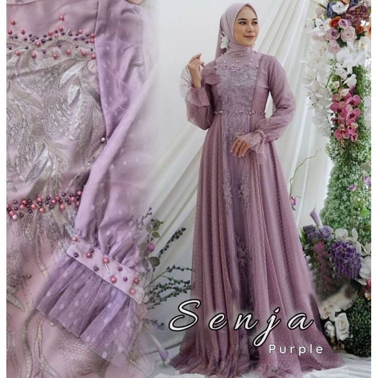Baju gamis wanita terbaru 2022 kekinian Senjani dress Muslim | Pakaian wanita terbaru2022 | gaun Mus