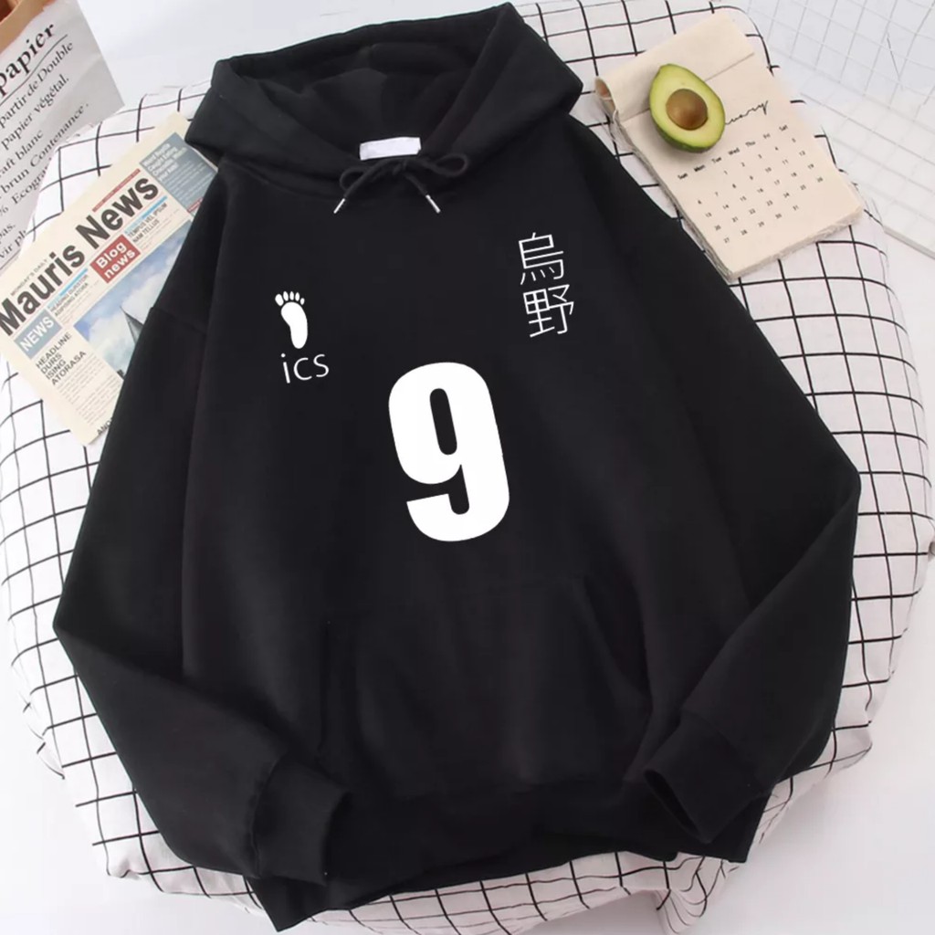 Hoodie Tobio Kageyama Haikyuu Setter Karasuno Anime Manga Kartun Jepang Sweater Hinata ICS Pria