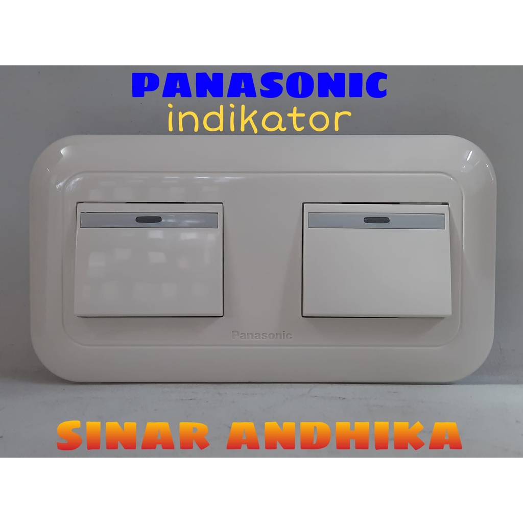 SAKLAR SERI LEBAR INDIKATOR PUTIH PANASONIC WEJ 78049+WEJ 5581