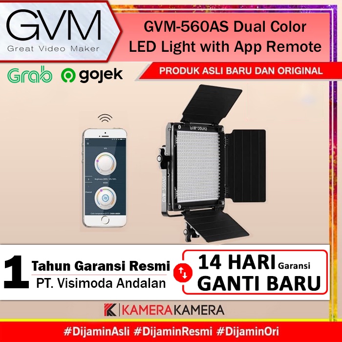 Jual Lampu Video LED Studio Vlog GVM 560AS GVM 560AS Bi Color LED Panel LED Light Indonesia