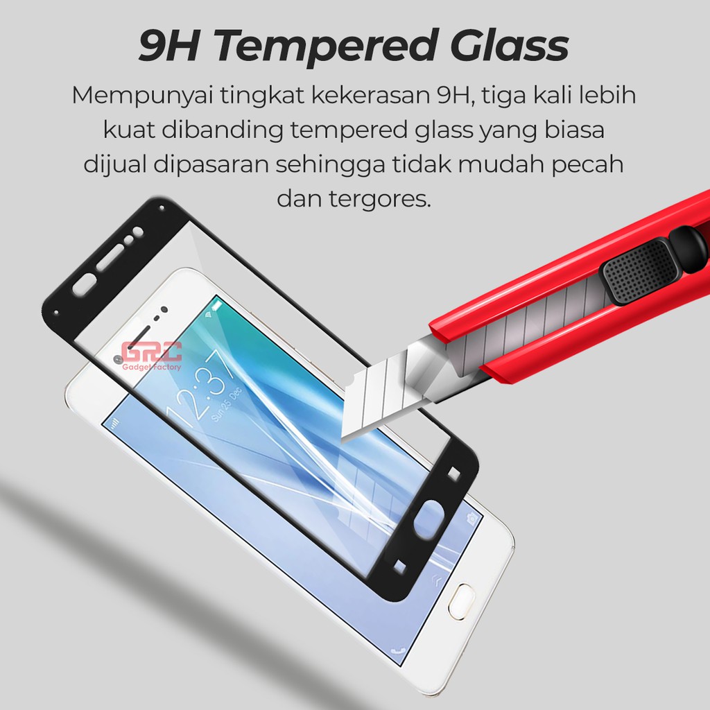 Tempered Glass VIVO V5 HOGO Full Cover Anti Gores Kaca