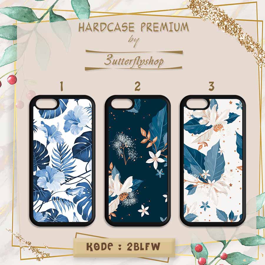 [HARDCASE] Blue Flower sweetie case Oppo Vivo Realme Redmi Xiaomi Sams