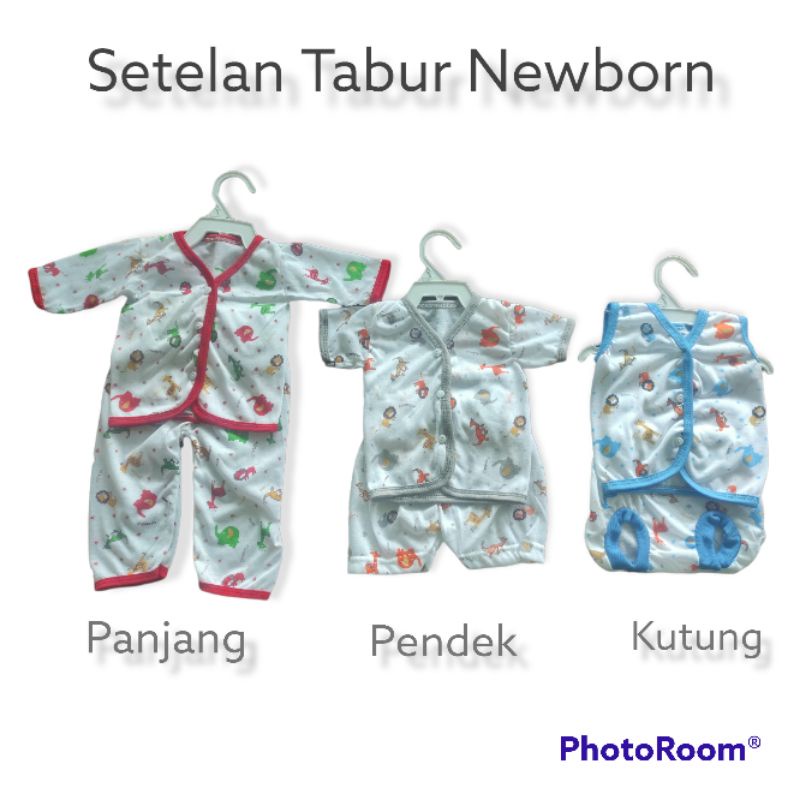 3pcs setelan TABUR  newborn bayi baru lahir katun PE