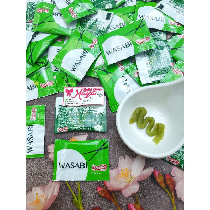 Wasabi 2gr soy sauce 5ml shoyu wasabi paste sachet kecap asin halal termurah original bahan sushi saset shoyu