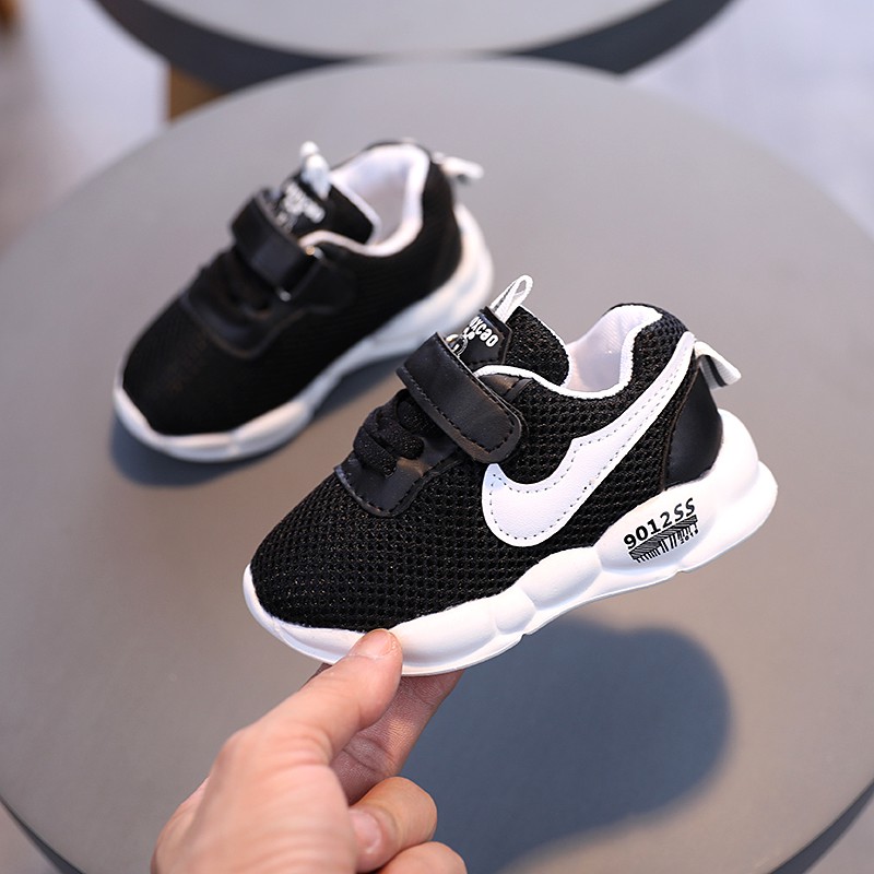  Sepatu  Sneakers  Sport Velcro Breathable Anak  Laki laki 