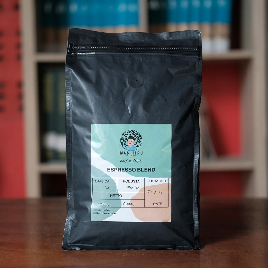 

Kopi Java Robusta House Blend Indonesia Espresso Mas Heru KNK Koffee