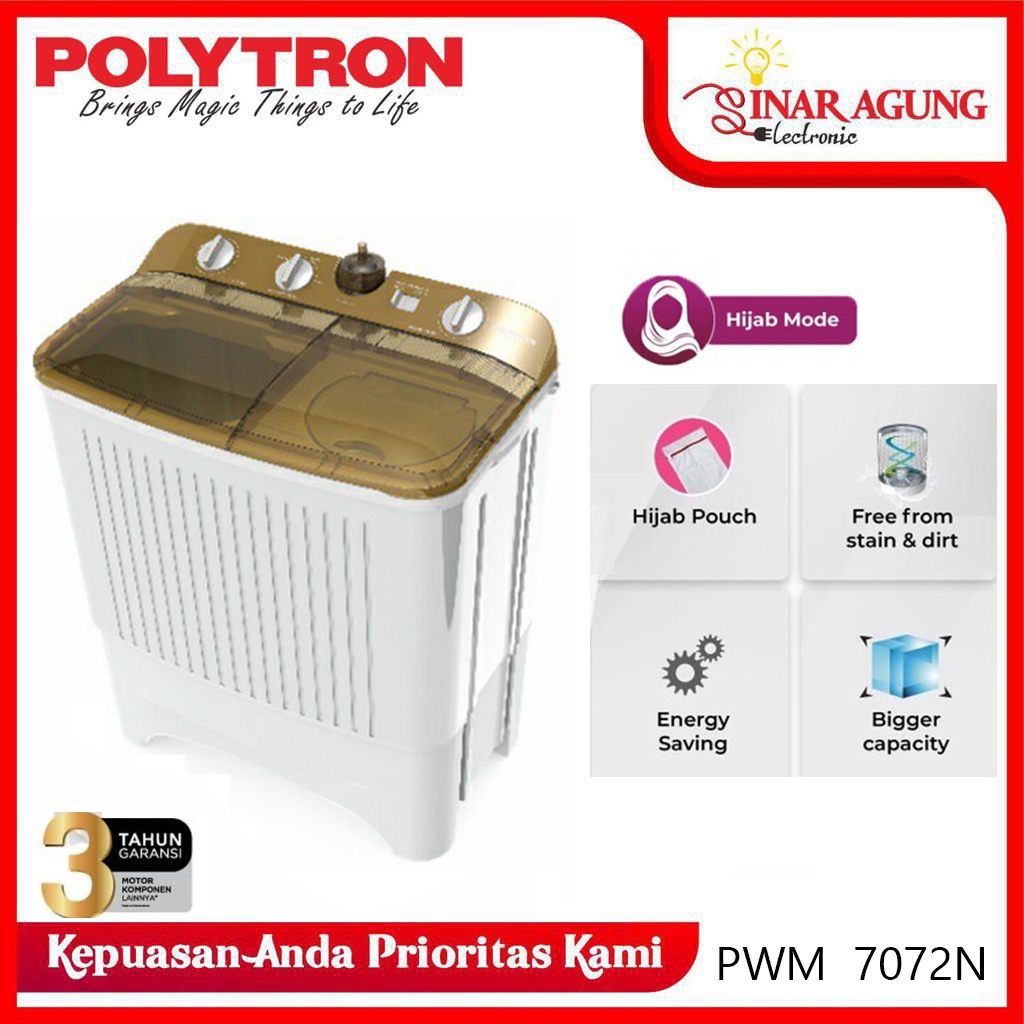 Jual Polytron Mesin Cuci Dua Tabung Kg Pwm N Pwm B Ori Shopee Indonesia