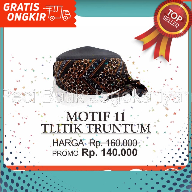 PROMORAMADHAN PECI BATIK JOGOKARIYAN ASLI MOTIF BARU PECI SOLAT PECI LIPAT KOPIYAH SONGKOK KAIN BATI