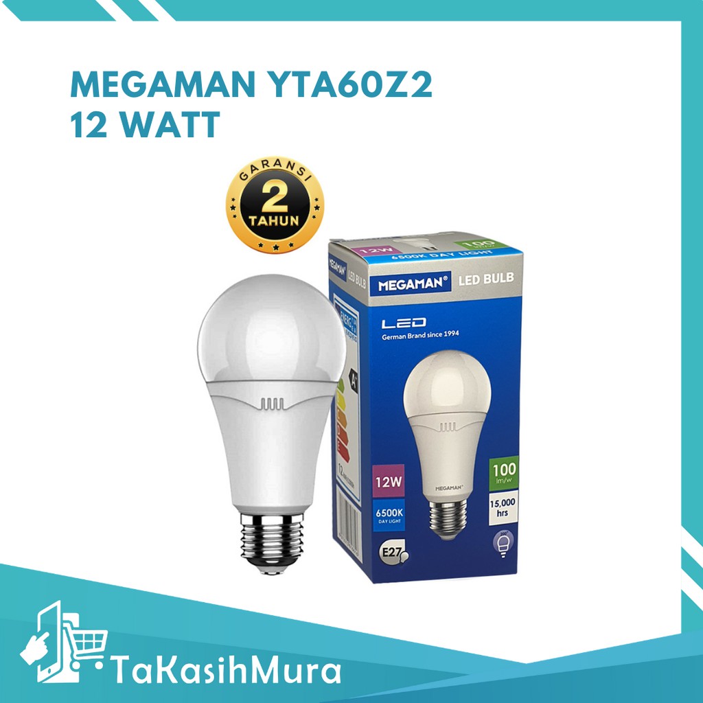 Megaman A Bulb YTA60Z2 12W 6500K Bohlam Lampu Megaman 12 Watt Original