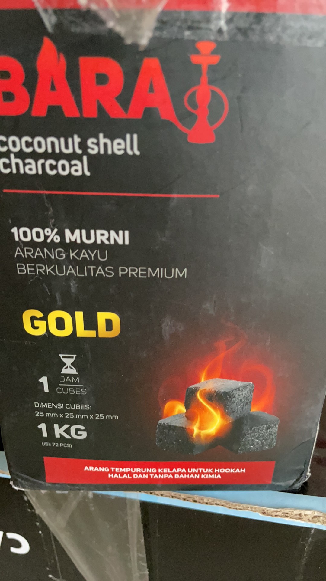 Arang Briket Bbq (bara) Barbekyu Kotak Cube