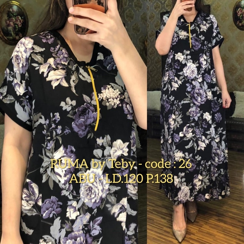 Daster Arab TEBY RUMA Series Dress Rayon Super Originanal Best Seller-Abu 26