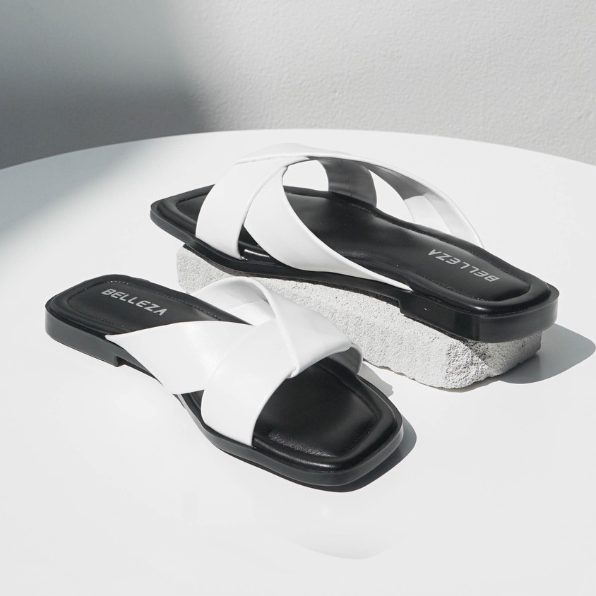 Sandal Flat / Teplek Wanita Belleza Livia Putih