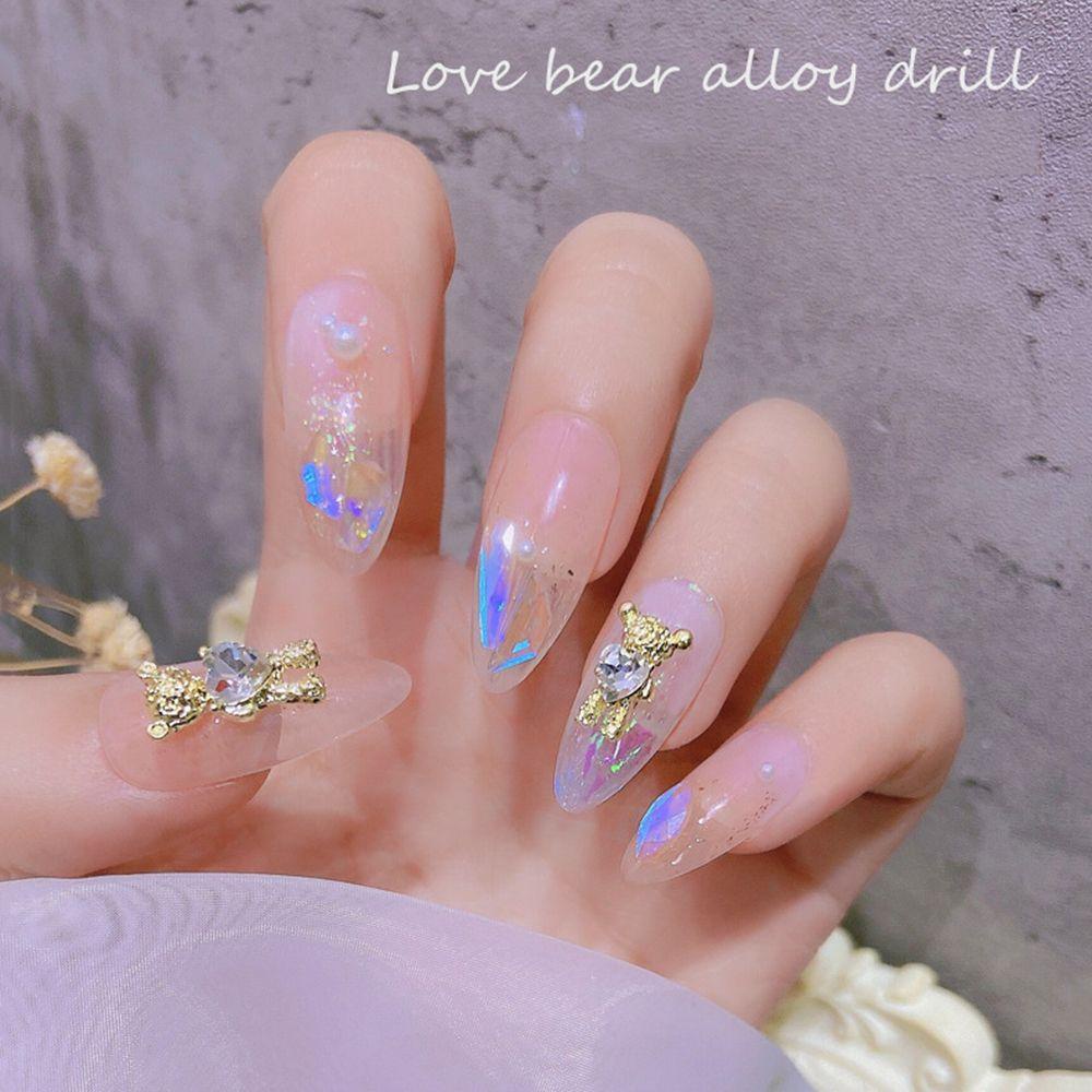 Mxbeauty Bear Nail Art Perhiasan Alloy Lucu Logam Berlian Perhiasan Indah DIY Dekorasi Nail Art