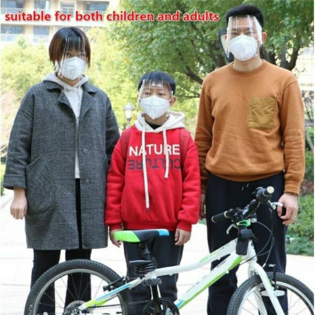 ANTI DROPLETS BLOCKING VIRUS PROTECTION MASK VISOR KIDS ADULT MASKER TOPENG PELINDUNG