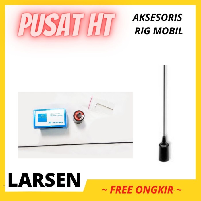 Antena Rig / HT Mobil Larsen PO-150 VHF Panjang - Hitam