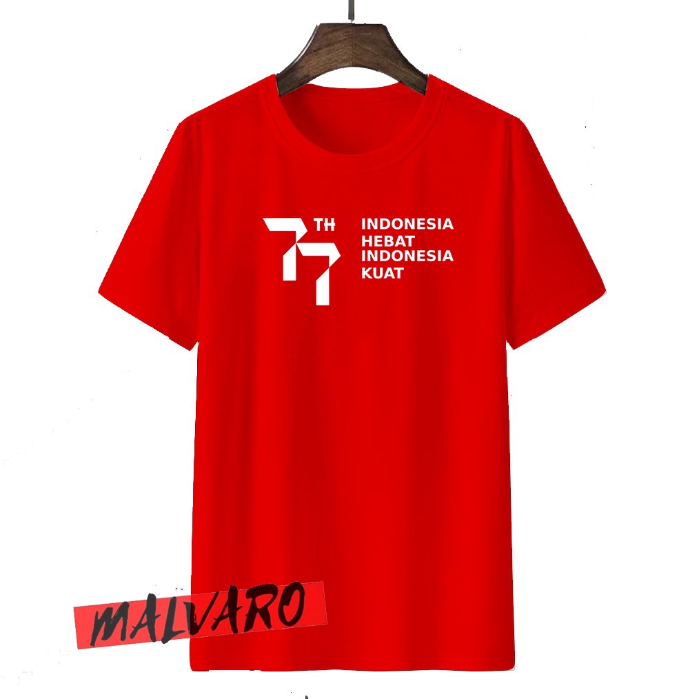 MALVARO-KAOS HUT RI 77 / BAJU PANITIA 17 AGUSTUS / BAJU KEMERDEKAAN