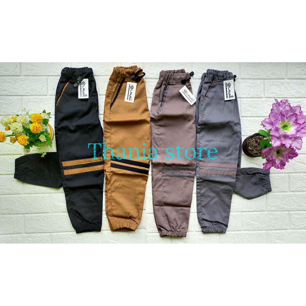 pilih warna celana panjang anak laki laki chino jogger 1-9 tahun