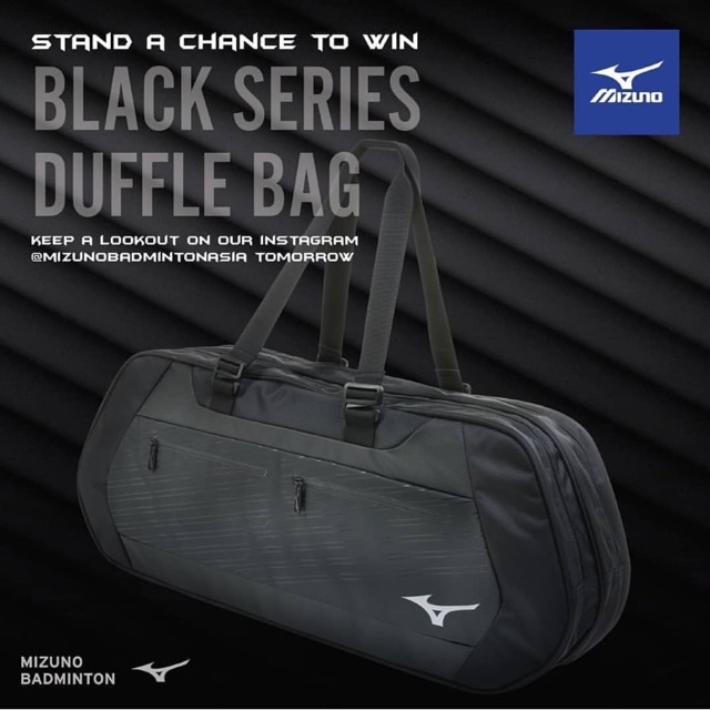 mizuno black series badminton bag