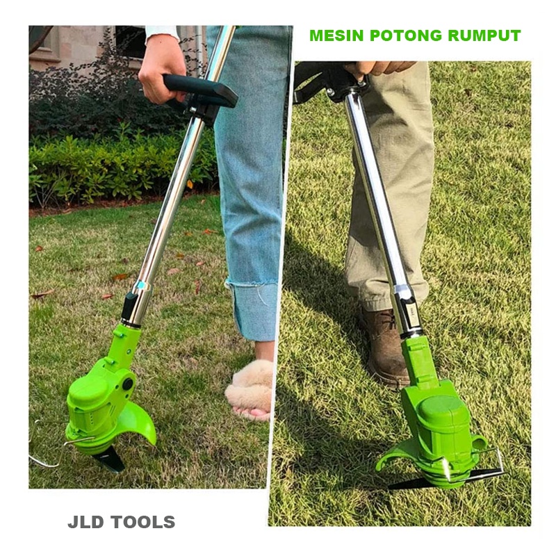 JLD MESIN POTONG RUMPUT BATERAI 12V - CORDLESS GRASS TRIMMER 12 V - GUNTING PEMOTONG RUMPUT PORTABLE