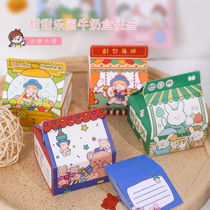 

230 Lembar Memo Paper Model Kotak Susu Carnaval Girl