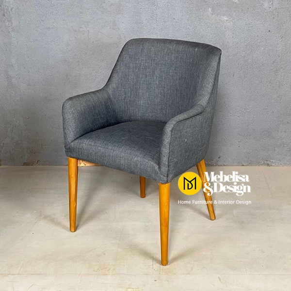 Kursi Makan Jok Japandi, Kursi Makan Tangan Jok, Kursi Makan Jati