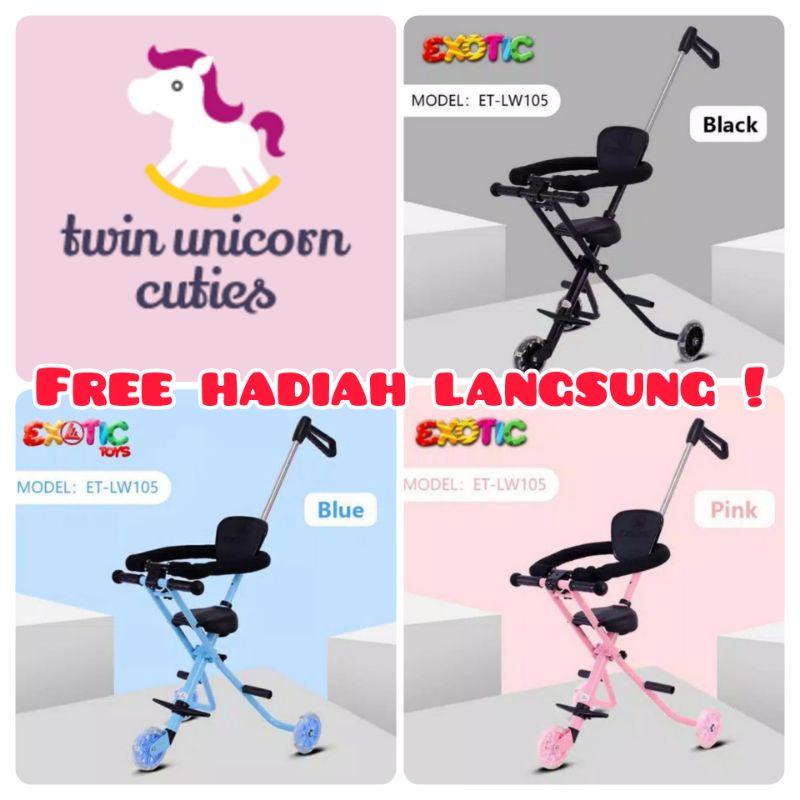exotic stroller minitrike lw105 bisa hadap ibu