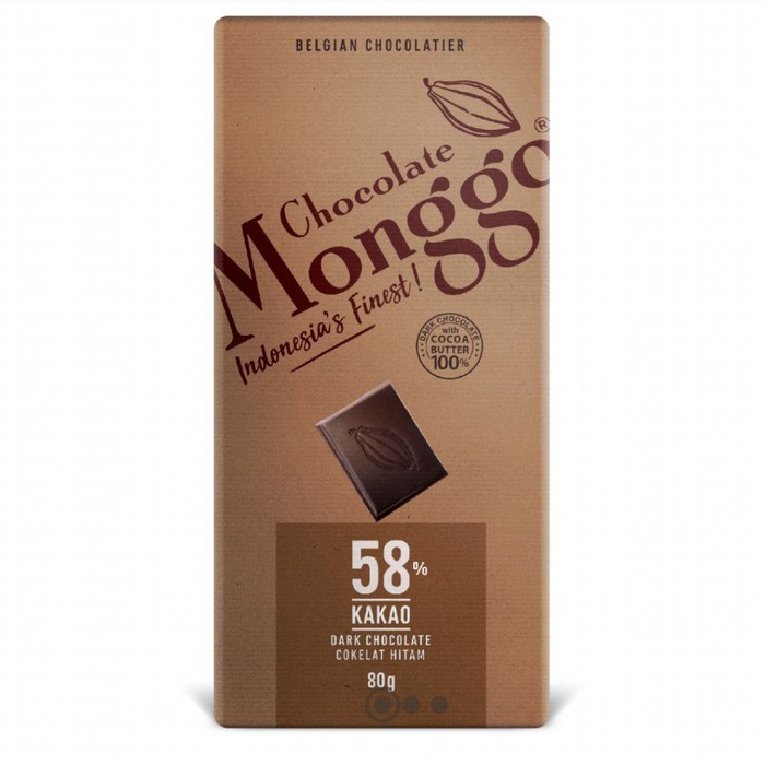 

Monggo Dark Chocolate 58 of Kakao 80gr bar
