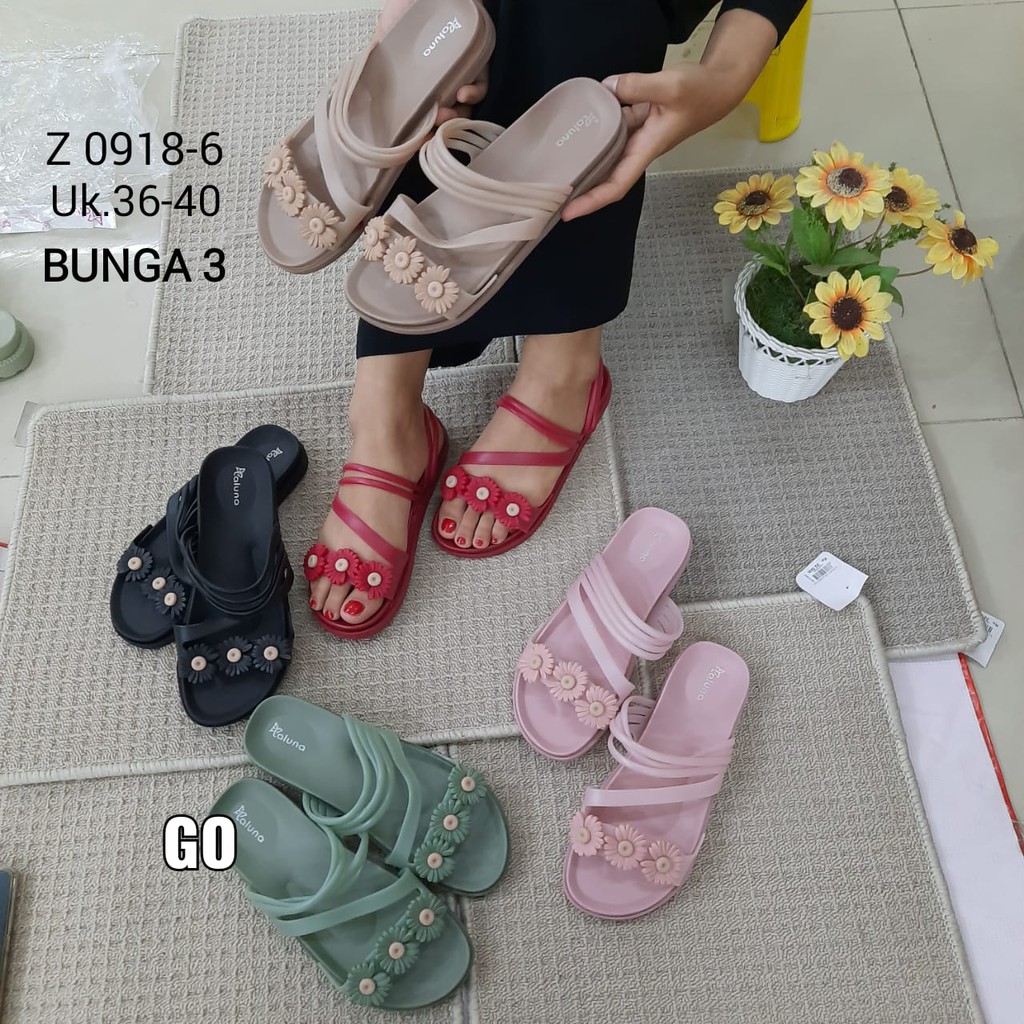 gof SANDAL WEDGES TALI FLOWER SLOP LLS Z 0918-6